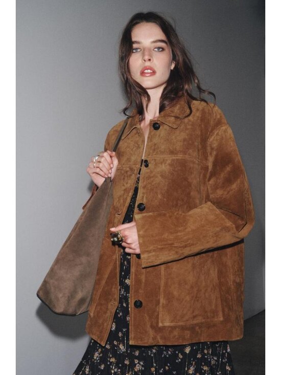 Zara Jackets & Blazers - ZARA ZW COLLECTION LIMITED EDITION SUEDE LEATHER JACKET